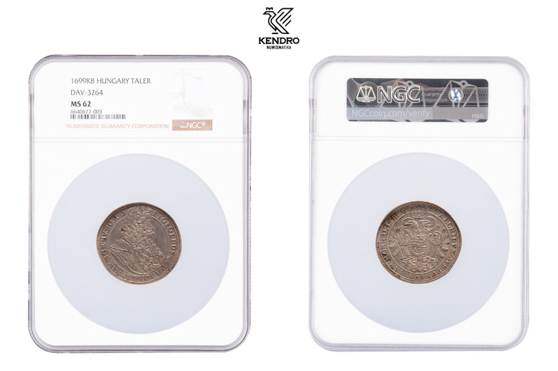 Leopold I. Thaler 1699. Kremnitz.
NGC MS 62.

Leopold I. Tolar 1699. Kremnice...