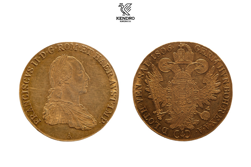 Francis I. 4 Ducats 1806. Vienna. Rare!
Nice golden patina. Slightly adjusted o...