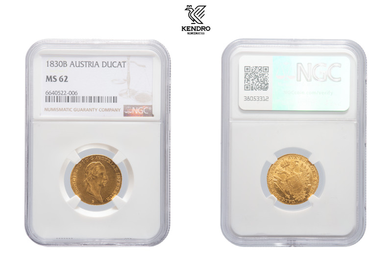 Francis I. Ducat 1830. Kremnitz.
NGC MS 62.

František I. Dukát 1830. Kremnic...