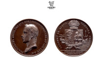 Francis I. Bronze medal 1815. Homage in Milan.