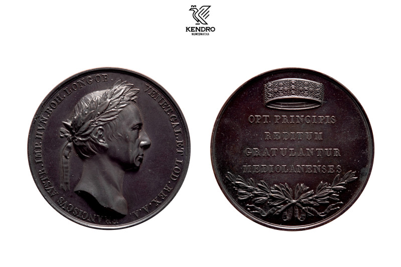 Francis I. Bronze medal 1815. Tribute in Milan.
Light traces of corrosion.

F...