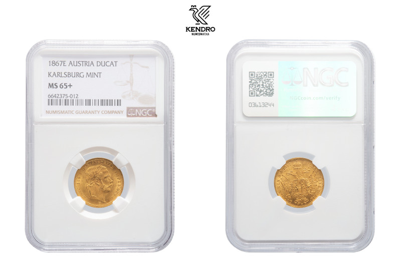 Francis Joseph I. Ducat 1867. Alba Iulia. Very rare in this condition!!
Highly ...