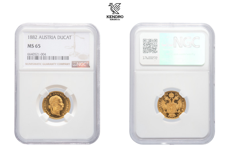 Francis Joseph I. Ducat 1882. Vienna.
NGC MS 65.

František Josef I. Dukát 18...