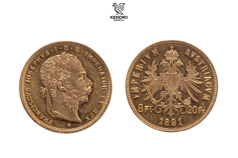 Francis Joseph I. 8 Gulden 1891. Vienna. Rare!

František Josef I. 8 Zlatník 1...