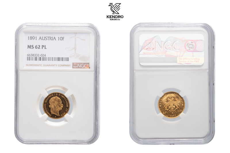 Francis Joseph I. 4 Gulden 1891. Vienna. Rare!
Extraordinary specimen with mirr...