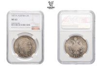 Francis Joseph I. 2 Gulden 1871. Vienna.