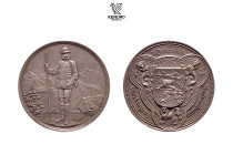 Francis Joseph I. Silver Medal 1889 (2 Gulden). III. Austrian federal shooting competition in Graz.