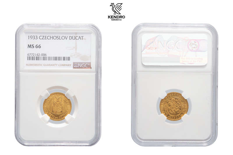 Czechoslovakia. Ducat 1933. Kremnitz.
Extraordinary specimen! NGC MS 66.

Čes...