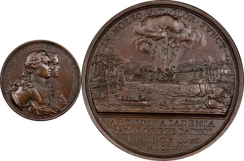 1763 Capture of Morro Castle Medal. Betts-443. Copper, 50 mm. MS-62 (PCGS).

8...