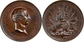 (Ca. 1777) Washington Voltaire Medal. Betts-544, Musante GW-1. Copper, 40 mm. MS-63 BN (PCGS).

607.5 grains. A stout example struck on the heaviest...