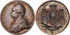 1775 Lord North Medal. Betts-551. Silver, 36 mm. MS-63 (PCGS).

300.6 grains. A beautifully toned example of this Betts number, a genuine rarity in ...