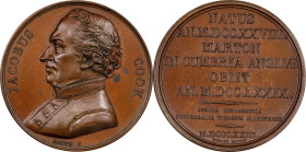 1823 James Cook Series Numismatica Medal. BHM-1207. Bronze, 41 mm. SP-64 BN (PCGS).

MONACHI edge. Lustrous medium brown with good eye appeal and no...