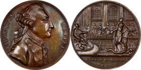 1779 Admiral Keppel Medal. BHM-220. Bronze, 33 mm. MS-62 (PCGS).

297.3 grains. Signed L on the obverse and TL on the reverse for Truels Lyng. Easil...