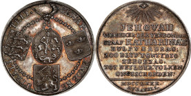1780 Treaty of Armed Neutrality Medal. Betts-572. Silver, 32 mm. AU-58 (PCGS).

171.1 grains. Exceptional toning of deep olive, russet, and gold gra...