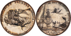 1782 Treaty of Commerce Between Holland and the United States Medal. Betts-605. Silver, 34 mm. AU-58 (PCGS).

213.2 grains. Darker gray peripheral t...