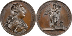 1783 Treaty of Versailles Medal. Betts-611. Bronze, 42 mm. MS-63 BN (PCGS).

573.3 grains. Gorgeous dark chocolate brown with excellent luster and s...