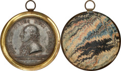 1777 (1787) Horatio Gates at Saratoga Obverse Cliche. As Betts-557. Tin in contemporary gilt brass frame. MS-60 (PCGS).

274.6 grains. Frame backed ...