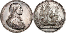 1779 (ca. 1789) John Paul Jones Medal. Betts-568. Silver, 56 mm. AU-58 (PCGS).

1700.9 grains. A supremely important medal, thought to be one of few...