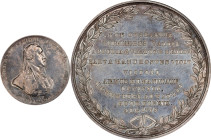 1779 (ca. 1874-78) Henry Lee at Paulus Hook Medal. Betts-575, Julian MI-5. Silver, 45 mm. AU-55 (PCGS).

525.1 grains. Original obverse, U.S. Mint c...