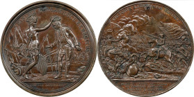 1781 (1789) Daniel Morgan at Cowpens Medal. Betts-593. Bronze, 56 mm. Uncirculated Details--Damage (PCGS).

1097.5 grains. Attempted puncture near 1...
