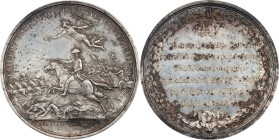 1781 (ca. 1789) William Washington at Cowpens Medal. Betts-594. Silver, 46 mm. Uncirculated Details--Cleaned (PCGS).

718.7 grains. Plain concave ed...