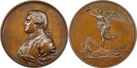 1781 (1787) Nathanael Greene at Eutaw Springs Medal. Betts-597. Bronze, 56 mm. MS-63 (PCGS).

1285.7 grains. Plain concave edge with a somewhat wavy...