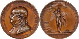 1784 Benjamin Franklin / Winged Genius Medal. Betts-619. Bronze, 46 mm. MS-62 BN (PCGS).

744.8 grains. Plain concave edge. An extreme rarity in the...