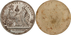 1776 (1792) United States Diplomatic Medal Reverse Cliche. Loubat-19. Tin (white metal), 68 mm. MS-62 (PCGS).

1025.4 grains. Backed with plain laid...