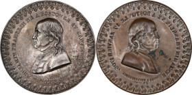 (Ca. 1801) Benjamin Franklin Ne A Boston medal by Lienard. Fuld FR.ME.NL.10 var, Greenslet GM-24. Silvered bronze repousse, uniface, 42 mm. MS-63 (PCG...