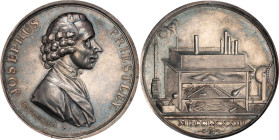 1783 Joseph Priestley Medal. BHM-251 var, Eimer-807 var, D&H Warwickshire 33. Silver, 36 mm. SP-63 (PCGS).

Dies by John Gregory Hancock. Attractive...