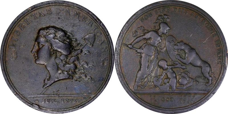 "1781" (1783) Libertas Americana Medal. Original. Paris Mint. By Augustin Dupre....