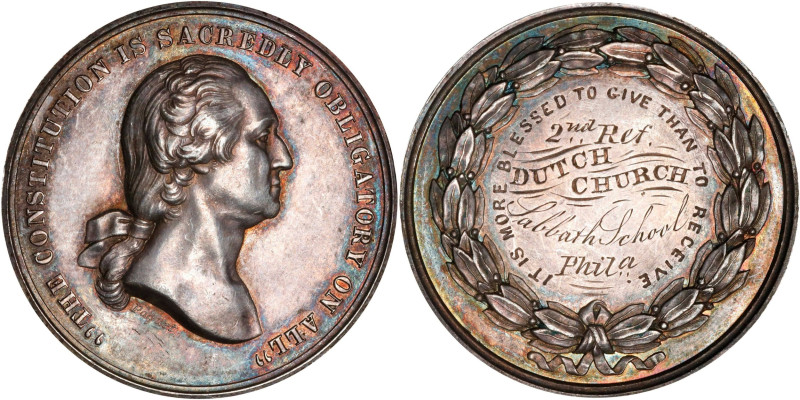 Undated (1861-1865) U.S. Mint Oath of Allegiance Medal. Engraved Reverse, Second...