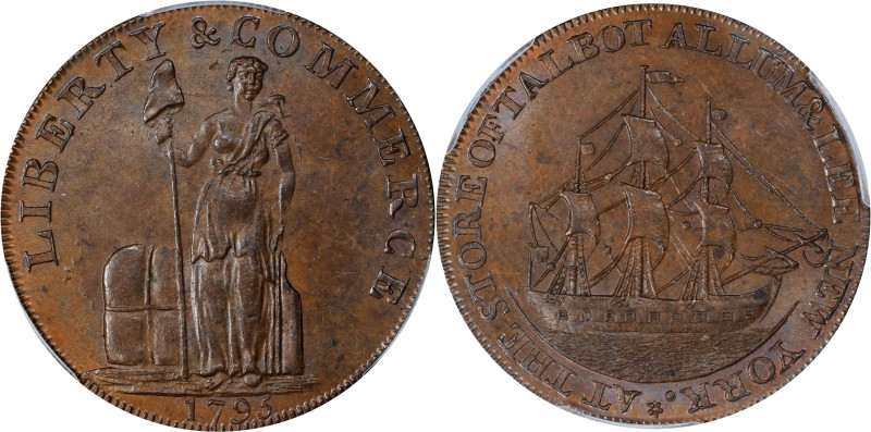 1795 Talbot, Allum & Lee Cent. Fuld-1, W-8620. Rarity-1. Lettered Edge: WE PROMI...