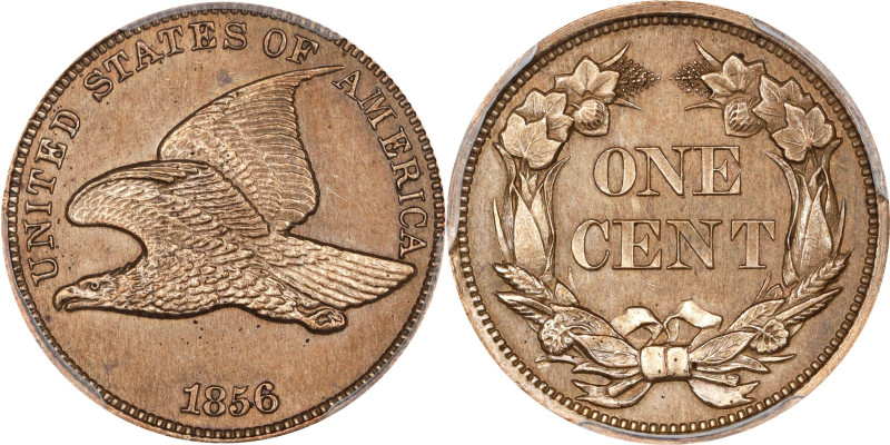 1856 Flying Eagle Cent. Snow-9. Proof-62 (PCGS). CMQ.

A pleasing example for ...