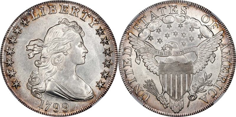 1799 Draped Bust Silver Dollar. BB-166, B-6. Rarity-1. MS-62 (NGC).

This is a...