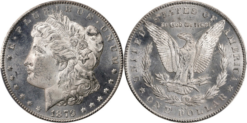 1879-CC Morgan Silver Dollar. Clear CC. MS-64 (PCGS). CMQ.

Above average qual...