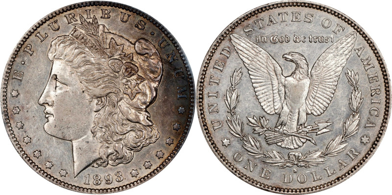 1893-S Morgan Silver Dollar. AU-53 (NGC).

This uncommonly high grade example ...