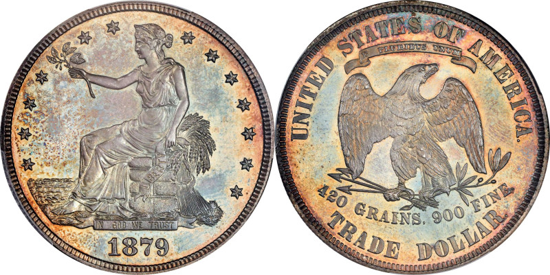 1879 Trade Dollar. Proof-66 (PCGS). CMQ.

This beautiful specimen is one of ou...