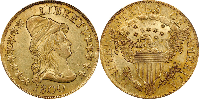 1800 Capped Bust Right Eagle. BD-1, Taraszka-23, the only known dies. Rarity-3+....