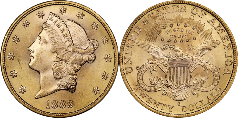 1889-S Liberty Head Double Eagle. MS-64 (PCGS). CAC. CMQ.

A decidedly PQ exam...