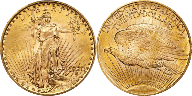 1920 Saint-Gaudens Double Eagle. MS-64+ (PCGS). CAC. CMQ.

A highly significan...