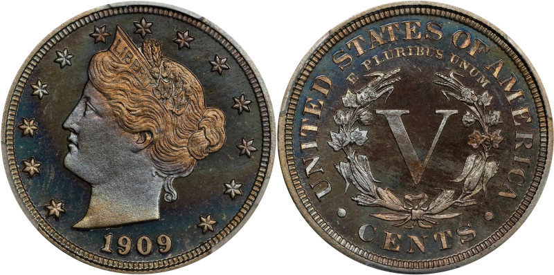 1909 Liberty Head Nickel. Proof-68 (PCGS).

A preferred type candidate in this...