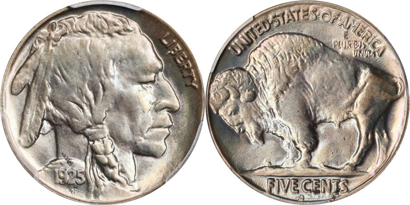 1925-D Buffalo Nickel. MS-65+ (PCGS). CAC.

A gorgeous Gem Mint State 1925-D n...