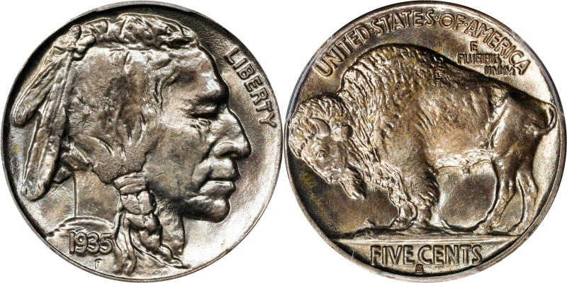 1935-S Buffalo Nickel. MS-67 (PCGS).

An intensely brilliant, boldly lustrous ...