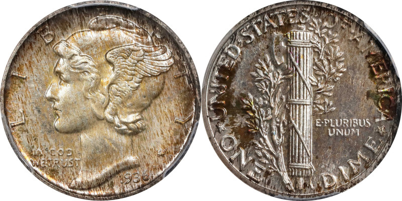 1936 Mercury Dime. Proof-67+ (PCGS). CAC.

Richly toned and strikingly origina...