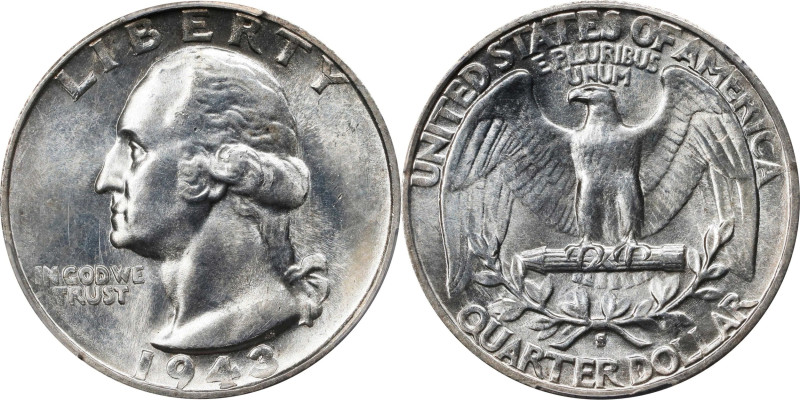 1943-S Washington Quarter. FS-101. Doubled Die Obverse. MS-66 (PCGS). CAC.

An...