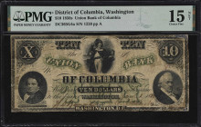 Washington, District of Columbia. Union Bank of Columbia. 1859 $10. Haxby 365-G4a, W-850-010-G020. PMG Choice Fine 15 Net. Tape Repairs.

Another no...