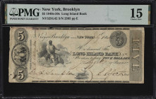 Brooklyn, New York. Long Island Bank. 1845 $5. Haxby 325-005-G42. PMG Choice Fine 15.

Plate E. A pleasing, signed example imprinted by Fairman, Dra...
