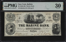 Buffalo, New York. Marine Bank. 1850 $2. Haxby 435-002-G4b. PMG Very Fine 30.

A desirable note with several issued examples known. An always desira...