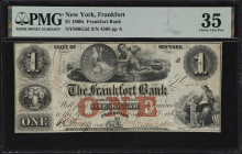 Frankfort, New York. Frankfort Bank. 1862 $1. Haxby 880-001-G2d. PMG Choice Very Fine 35.

The Frankfort Bank was in business from 1854 until 1867 w...